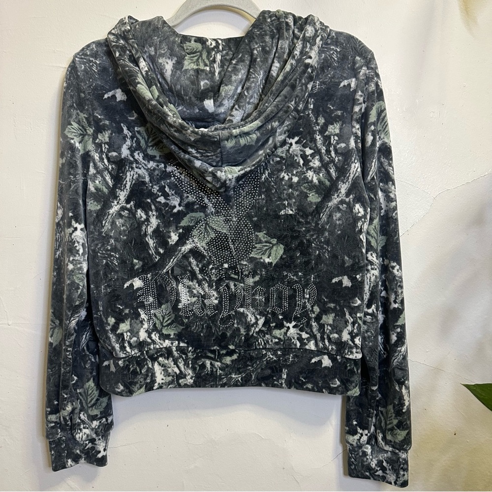 Sold PLAYBOY Camo Blinged Velour Hoodie - Picture 11 of 12